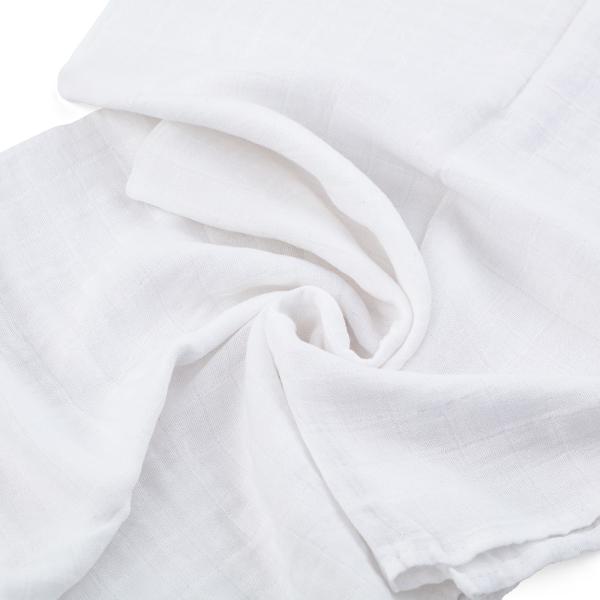 PETITE&MARS Sada plenek bambusová mušelínová 3ks Moussy Total White, 68 x 68 cm (obrázek 5)