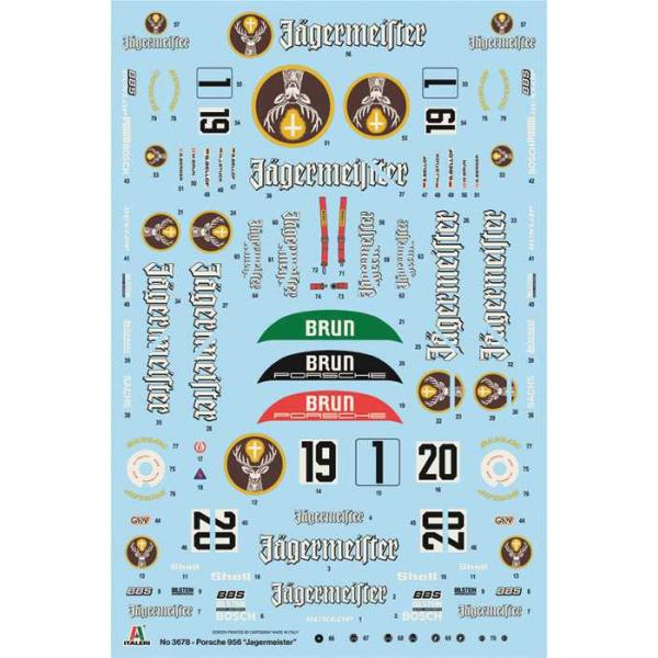 Model Kit auto 3678 - Porsche 956 Jägermeister (1:24) (obrázek 3)