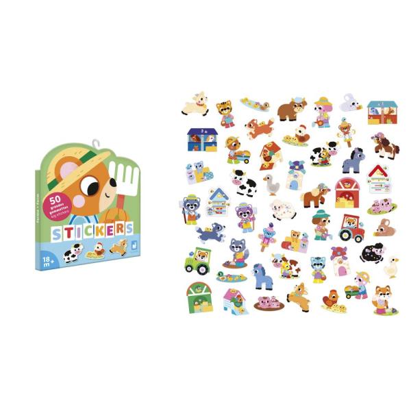 Janod Stickers Velké samolepky Farma 50 ks (obrázek 3)