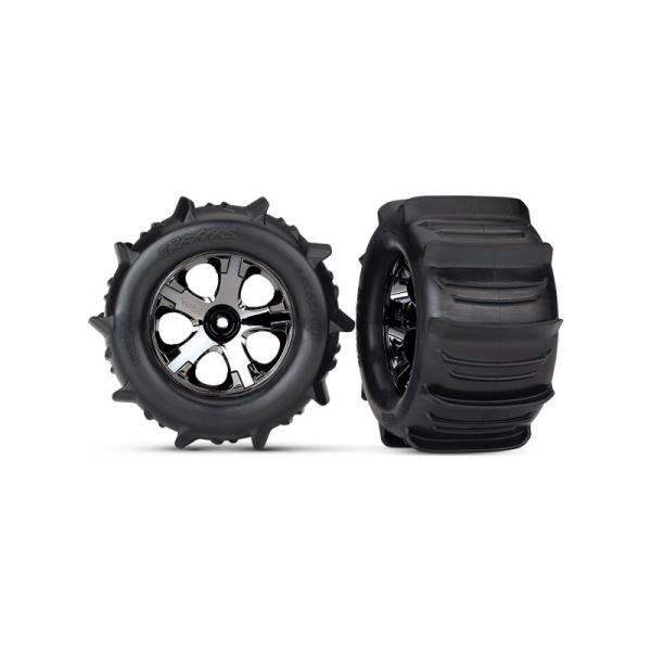 Traxxas kolo 2.8", disk All-Star černý chrom, pneu Paddle (2)