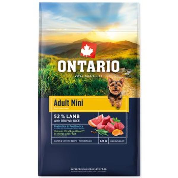 Krmivo Ontario Adult Mini Lamb & Brown Rice 0,75kg (obrázek 4)