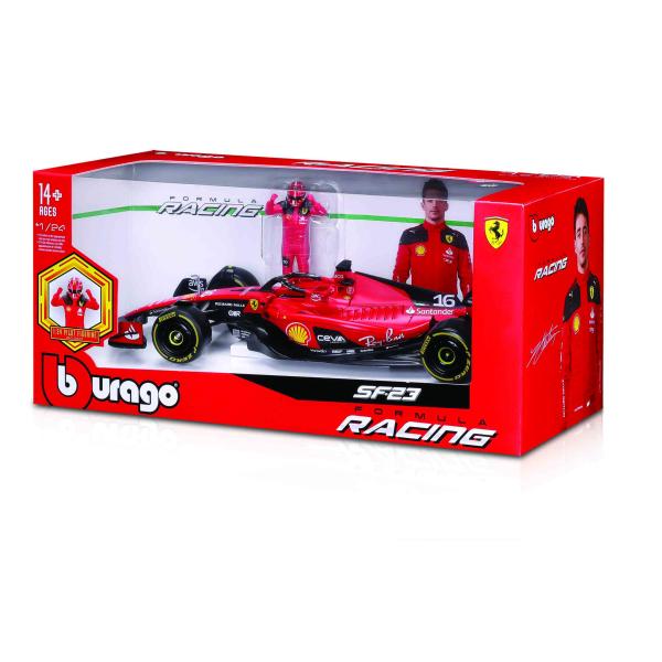 Bburago 1:24 Formula F1 Ferrari Scuderia SF-23 (2023) nr.55 Carlos Sainz - con Pilota
