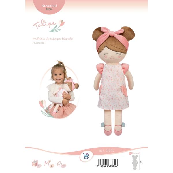 DeCuevas 21074 Plyšová panenka Tulipe 2025 – 36 cm