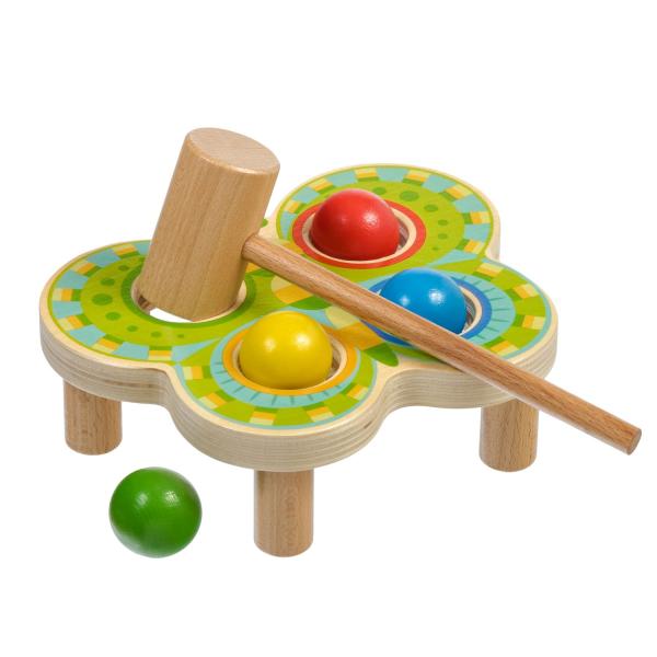 Lucy & Leo 168 Motýl – dřevěná zatloukačka 4 koule