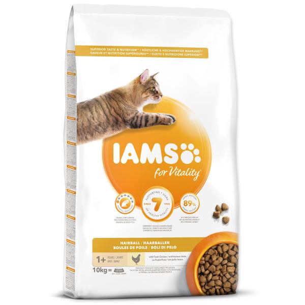 IAMS Cat Adult Hairball Chicken 10kg