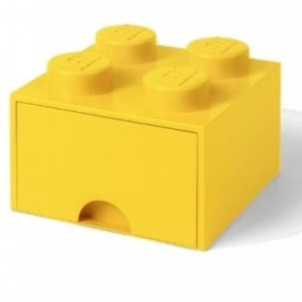 LEGO® úložný box 4 - se zásuvkou žlutá 250 x 250 x 180 mm