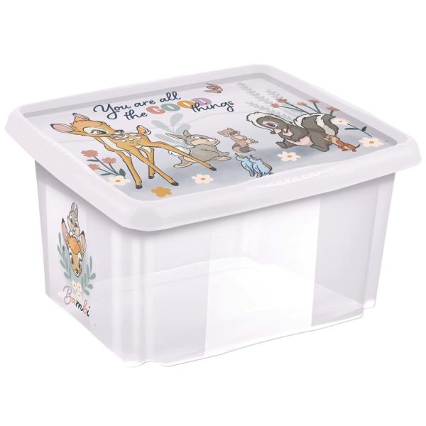 Úložný box s víkem 45l "Bambi", Transparentní