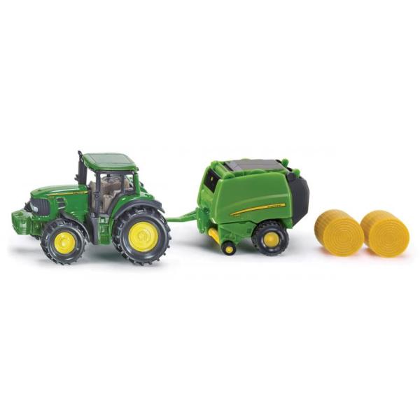 SIKU Blister - Trattore John Deere con imballatrice