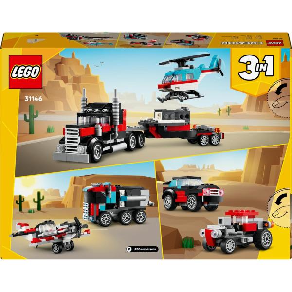 LEGO® Creator 3 v 1 31146 Náklaďák s plochou korbou a helikoptérou (obrázek 10)
