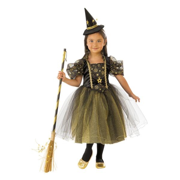 Disfraz infantil de bruja estrella dorada talla (110-116cm)