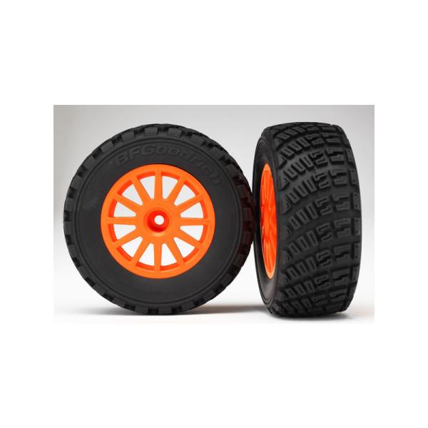 Traxxas kolo 2.2/3.0", disk Rally oranžový, pneu Gravel (2)