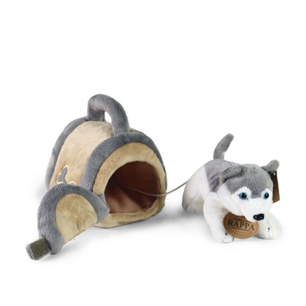 Plyšový pes husky 13 cm s přepravkou ECO-FRIENDLY (obrázek 3)
