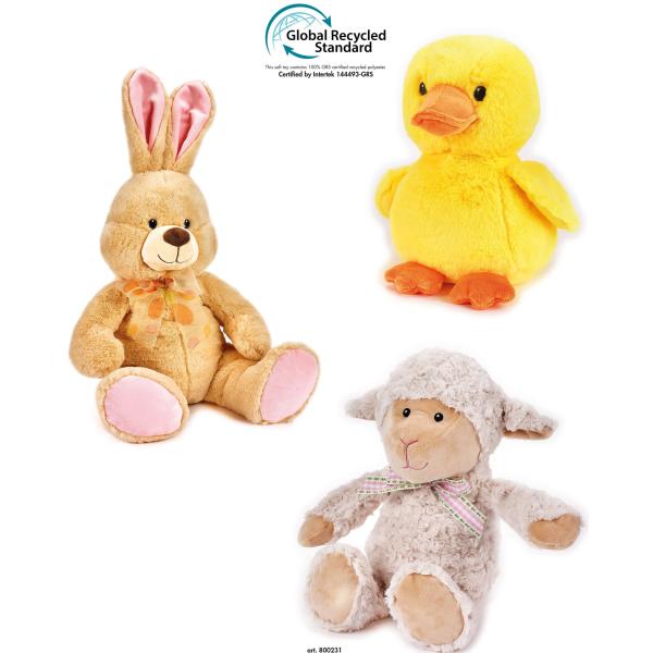 Play Eco Zajačik, Kačička, Ovečka 25cm assort 1 ks