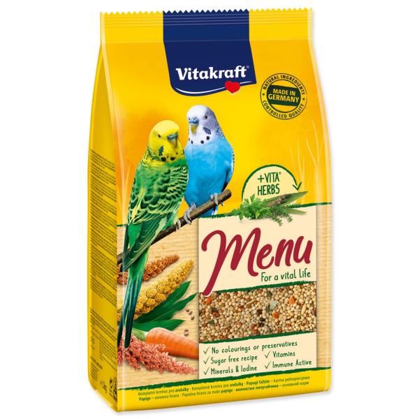 Dai da mangiare al parrocchetto Vitakraft Vital Menu 1 kg