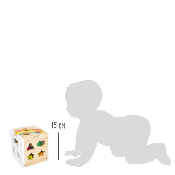 Small foot Duhová vkládací motorická kostka (obrázek 4)
