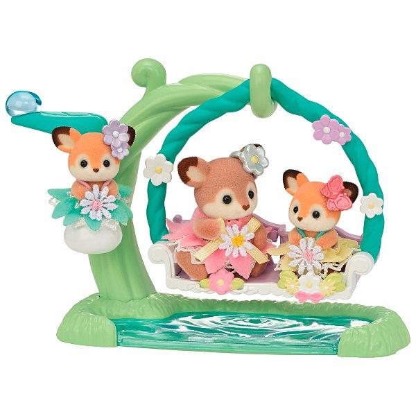 Sylvanian Families Jelenčátka na květinové houpačce