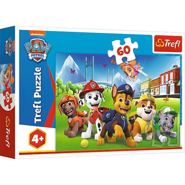 Trefl puzzle 60 dílků - Tlapková patrola v trávě / Viacom PAW Patrol