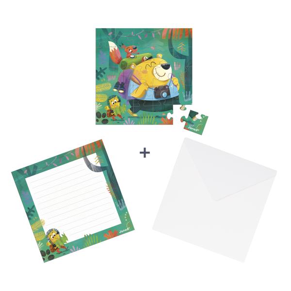 Janod Blahopřání k narozeninám s puzzle Turistika