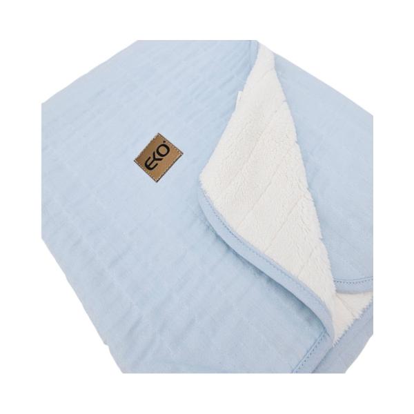 EKO Deka mušelínová s podšívkou Blue 75×90 cm