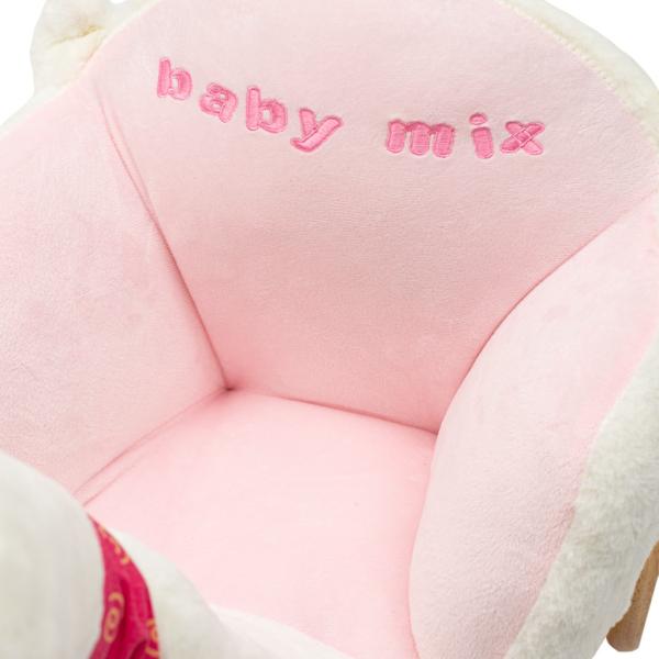 Houpací hračka s kolečky a melodií Baby Mix Labuť bílá (obrázek 3)