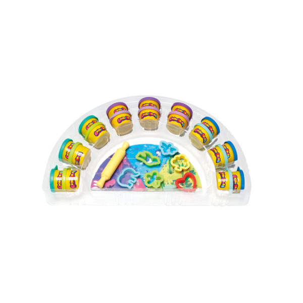 Velká sada plastelín 18ks studené barvy