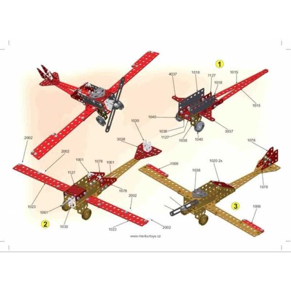 Merkur Red Baron, 680 dílů, 40 modelů