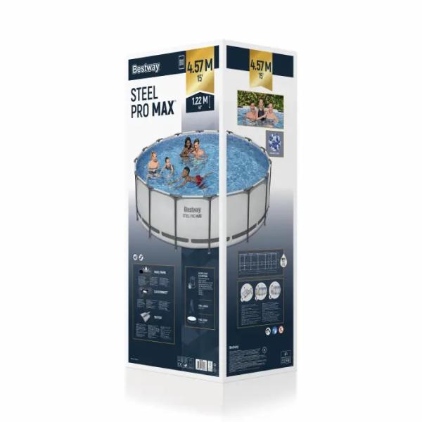 Bestway Bazén Steel Pro MAX™ Frame Pool 457 x 122 cm + kartušová filtrace