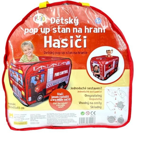 Plejo Dětský pop up stan na hraní – Hasiči