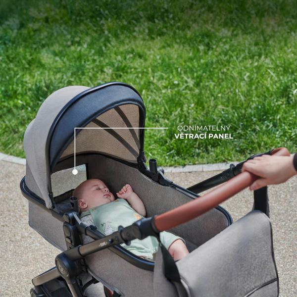 KINDERKRAFT Kočárek kombinovaný 3v1 Esme Pro Sand Beige (obrázek 5)