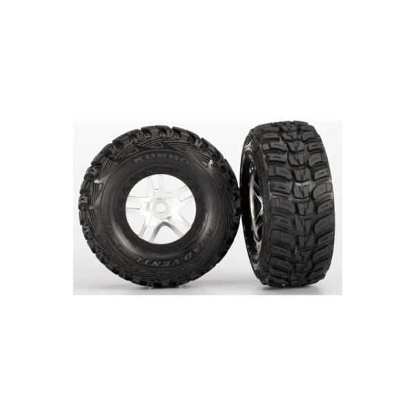Traxxas koleso 2.2/3.0", disk SCT Split-Spoke saténový-čierny, pneu Kumho S1 (2)