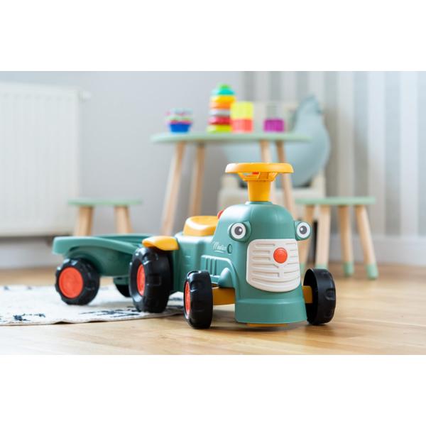 Falk traktor baby Maurice zelený vintage s přívěsem (obrázek 9)