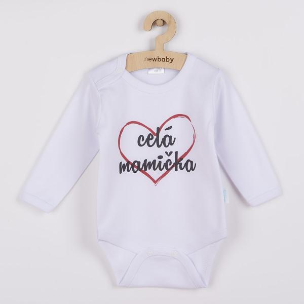 Body s potiskem New Baby celá maminka - dárkové balení 80 (9-12m)