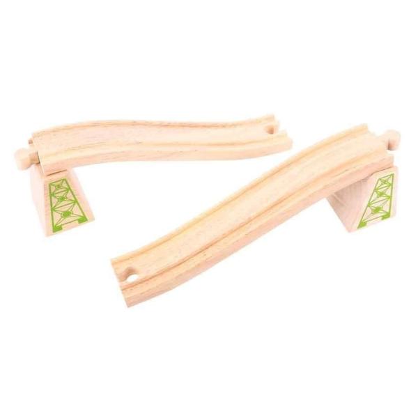 Bigjigs Rail Nadjezdové koleje s pilíři 2ks