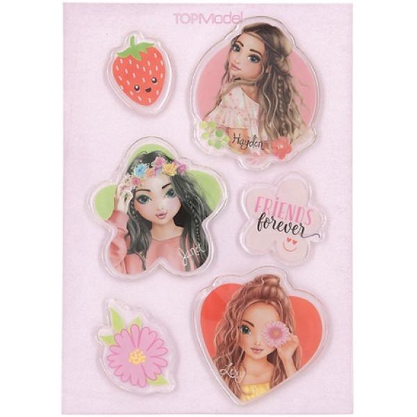 Top Model Silikonové samolepky ASST, 6ks, FRIENDS forever