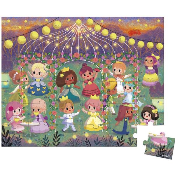 Janod Puzzle v kufříku Princezny 36 ks