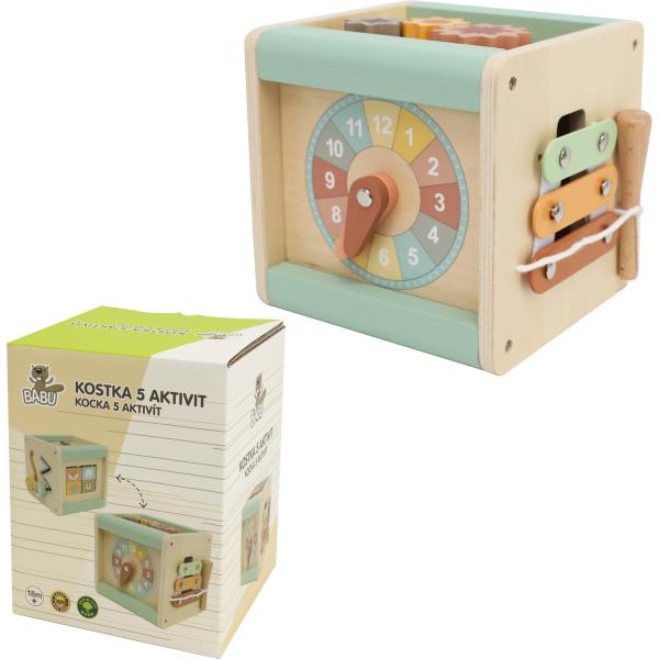 BABU – Malá multifunkční kostka s 5 aktivitami