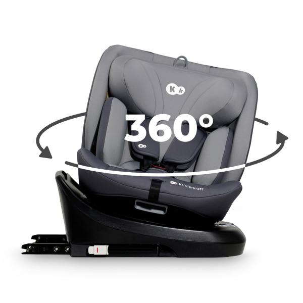 KINDERKRAFT Autosedačka I-Grow i-Size 40-150 cm Grey (obrázek 3)