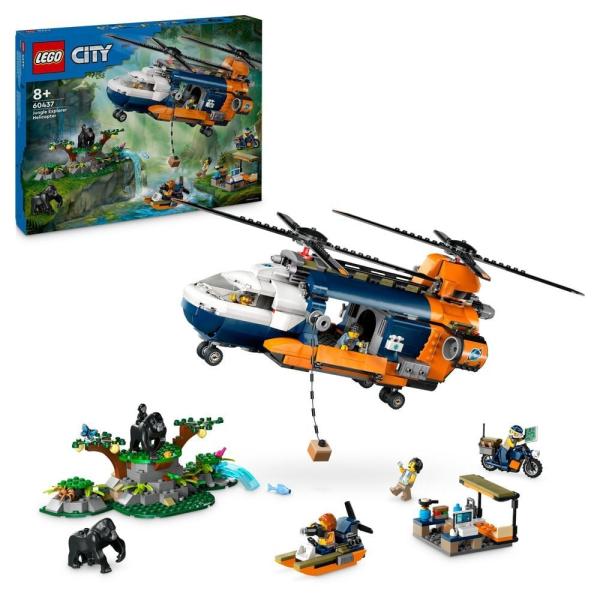 LEGO® City 60437 Vrtulník pro průzkum džungle ve základním táboře