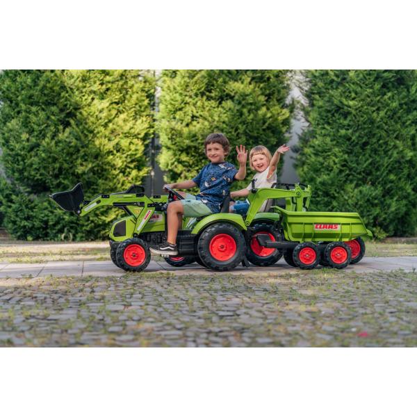 Falk Šlapací traktor velký 2070Y Claas Arion 430 s nakladačem, rýpadlem a vlečkou (obrázek 6)