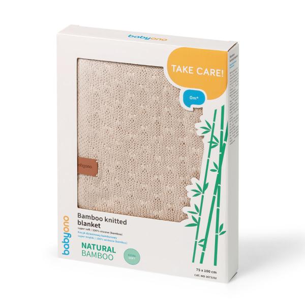 BABYONO Deka pletená bambusová Light Beige (obrázek 9)