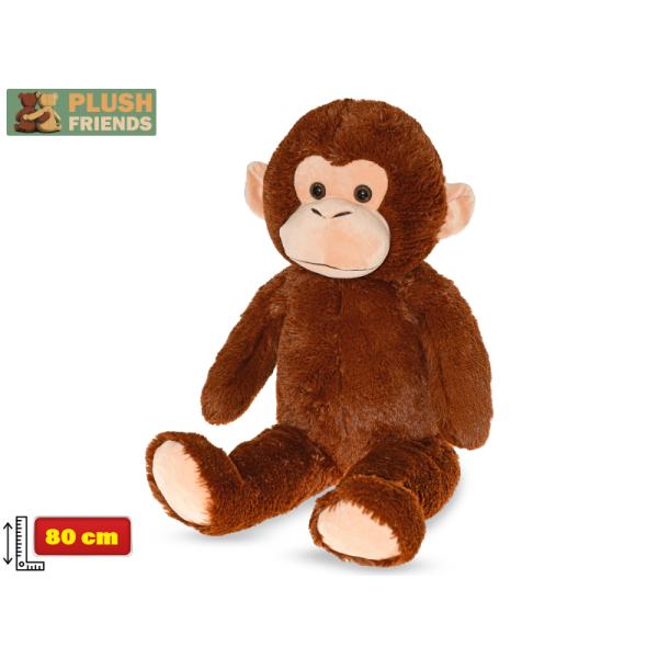 Plush Friends opica plyšová 80cm tmavo hnedá