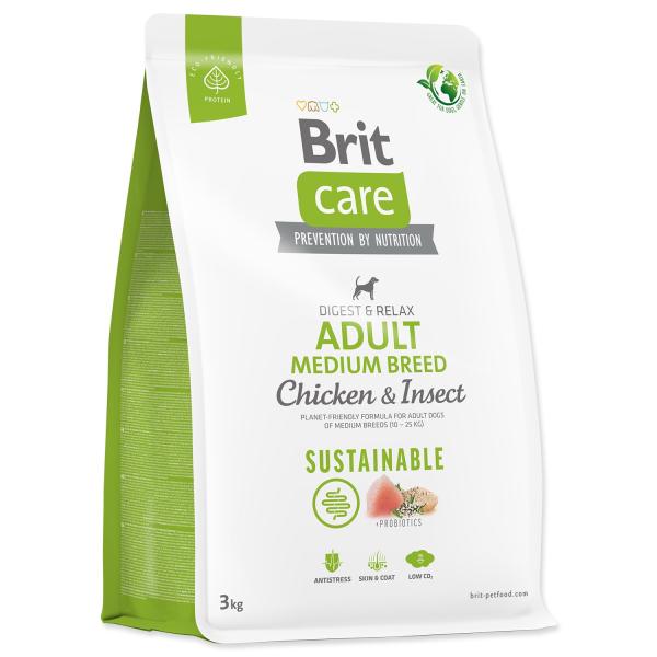 Krmivo Brit Care Dog Sustainable Adult Medium Breed Chicken & Insoct 3kg