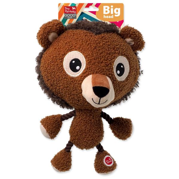 Hračka Dog Fantasy Big head lev plyšový pískací 30cm (obrázek 4)