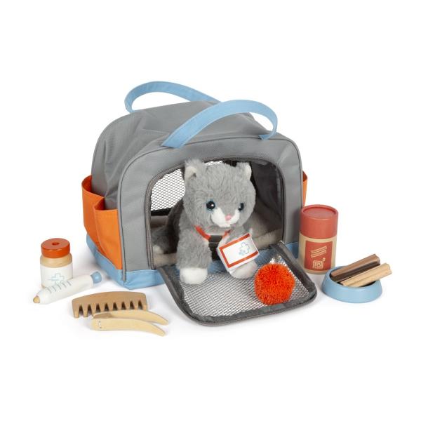 Small foot Plyšová mačka s opatrovateľskou sadou