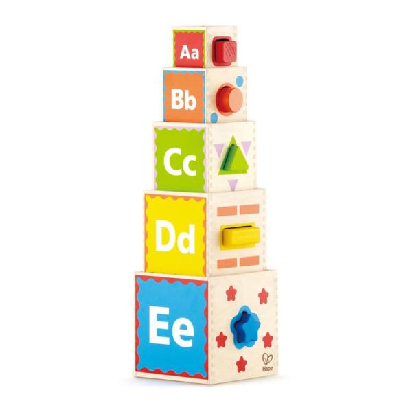 Hape Kocky pyramída s vkladacími tvarmi