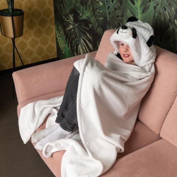 Cozy Noxxiez BL823 Panda - hřejivá deka s kapucí se zvířátkem a tlapkovými kapsami (obrázek 5)