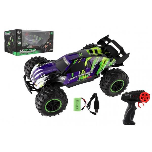 Auto RC Buggy rychlostní 2,4 GHz - 40cm, fialovo - zelené