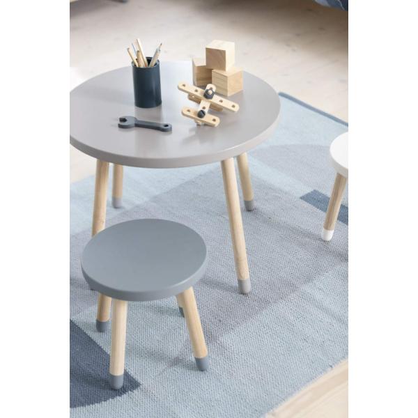 Flexa Dřevěný kulatý stůl pro děti červený Dots