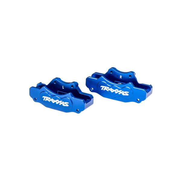 Traxxas strmeň prednej brzdy hliníkový modrý (pár)