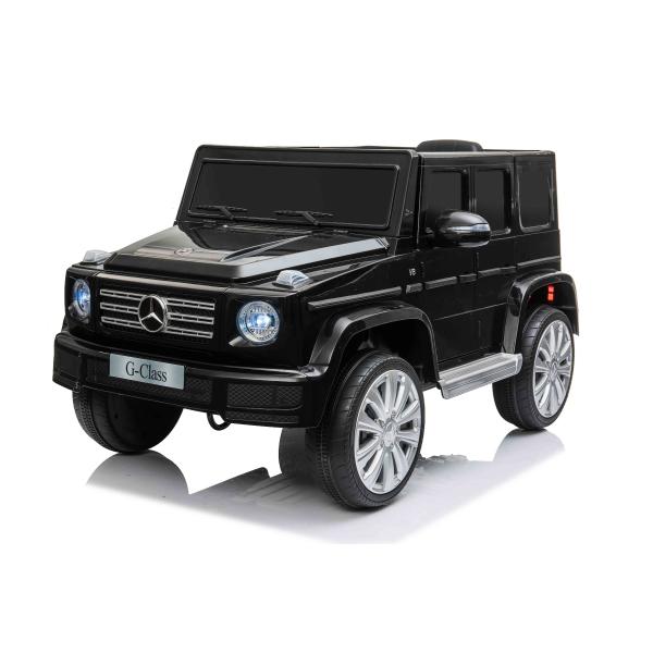 Elektrické autíčko Mercedes G500 12V, černé, 2,4 GHz dálkové ovládání, USB / SD Vstup,
